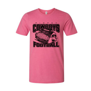 Sidney Cowboys FB Unisex Premium Short Sleeve Tee-Heather Charity Pink