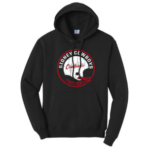 Sidney Cowboys FB Unisex  Classic Core weight Cozy Pullover Hooded Sweatshirt-Black