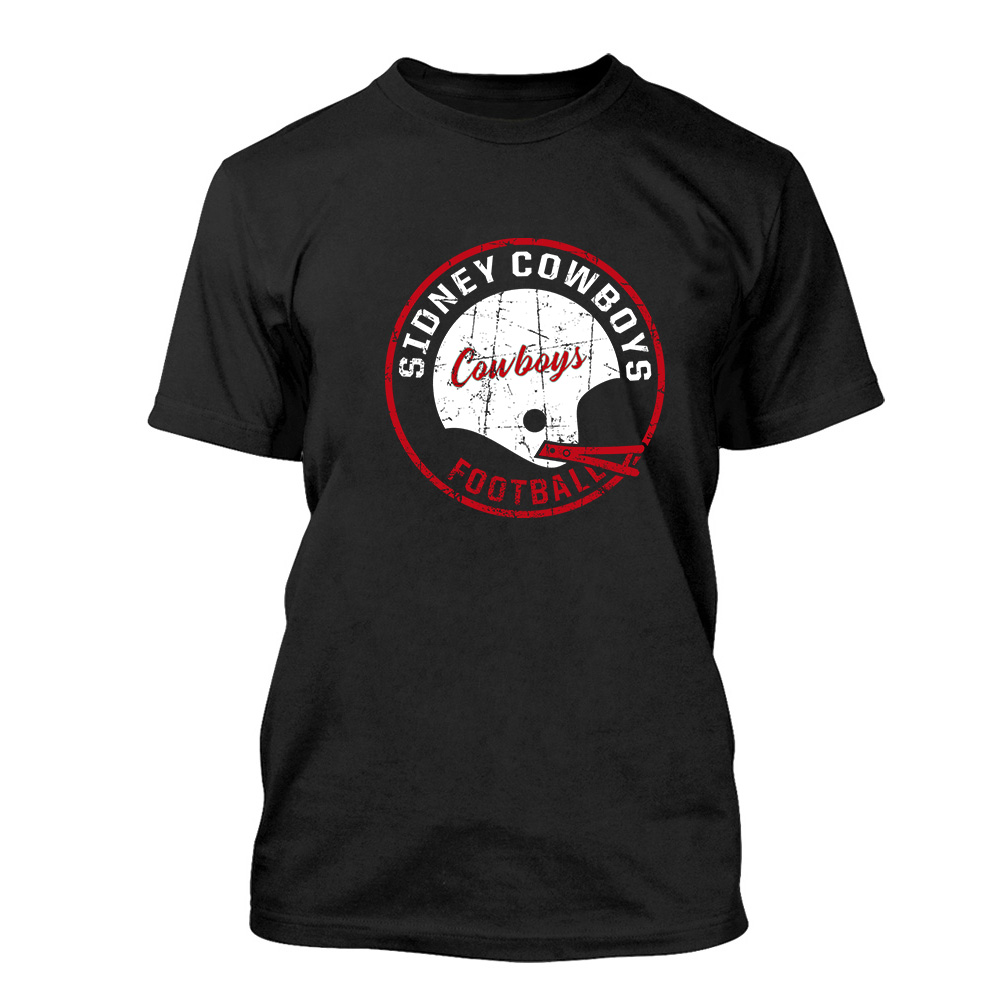 Sidney Cowboys FB Unisex Short Sleeve Tee-Black