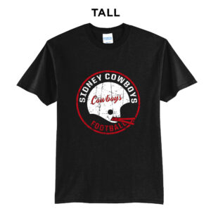 Sidney Cowboys FB Tall Short Sleeve Tee-Black
