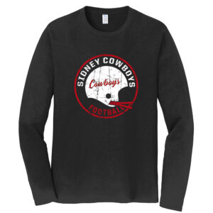 Sidney Cowboys FB Unisex Cotton Long Sleeve Fan Favorite Tee-Black