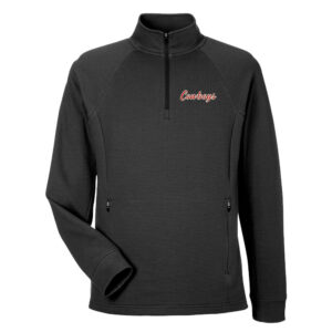 Sidney Cowboys FB North End Men’s Rhythm Waffle Quarter-Zip Pullover-Black