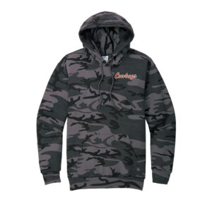 Sidney Cowboys FB Unisex Core Fleece Camo Pullover Hooded Sweatshirt-Black Heather