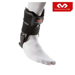 SH Volleyball PG McDavid V fexible hinge volleyball ankle brace (one)-black