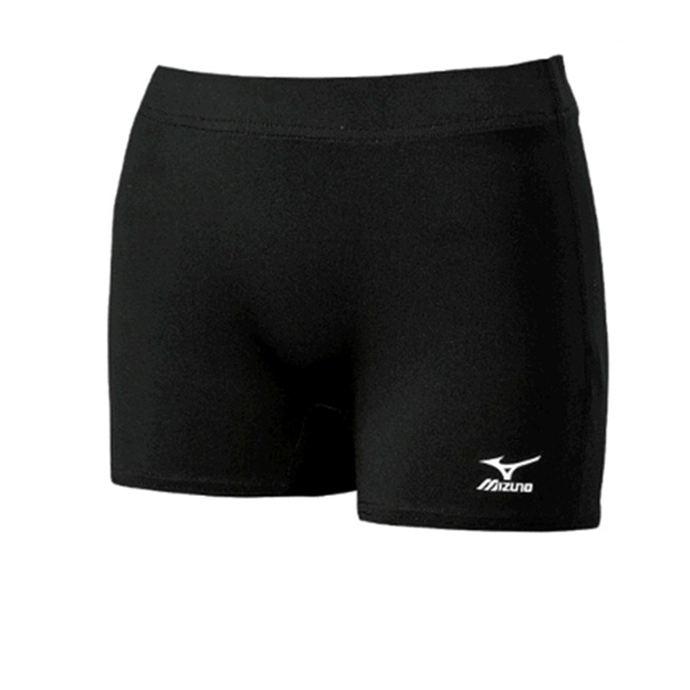 SH Volleyball PG Mizuno Flat Front Volleyball Shorts-BLACK (XS, M, L, XL, 2x)