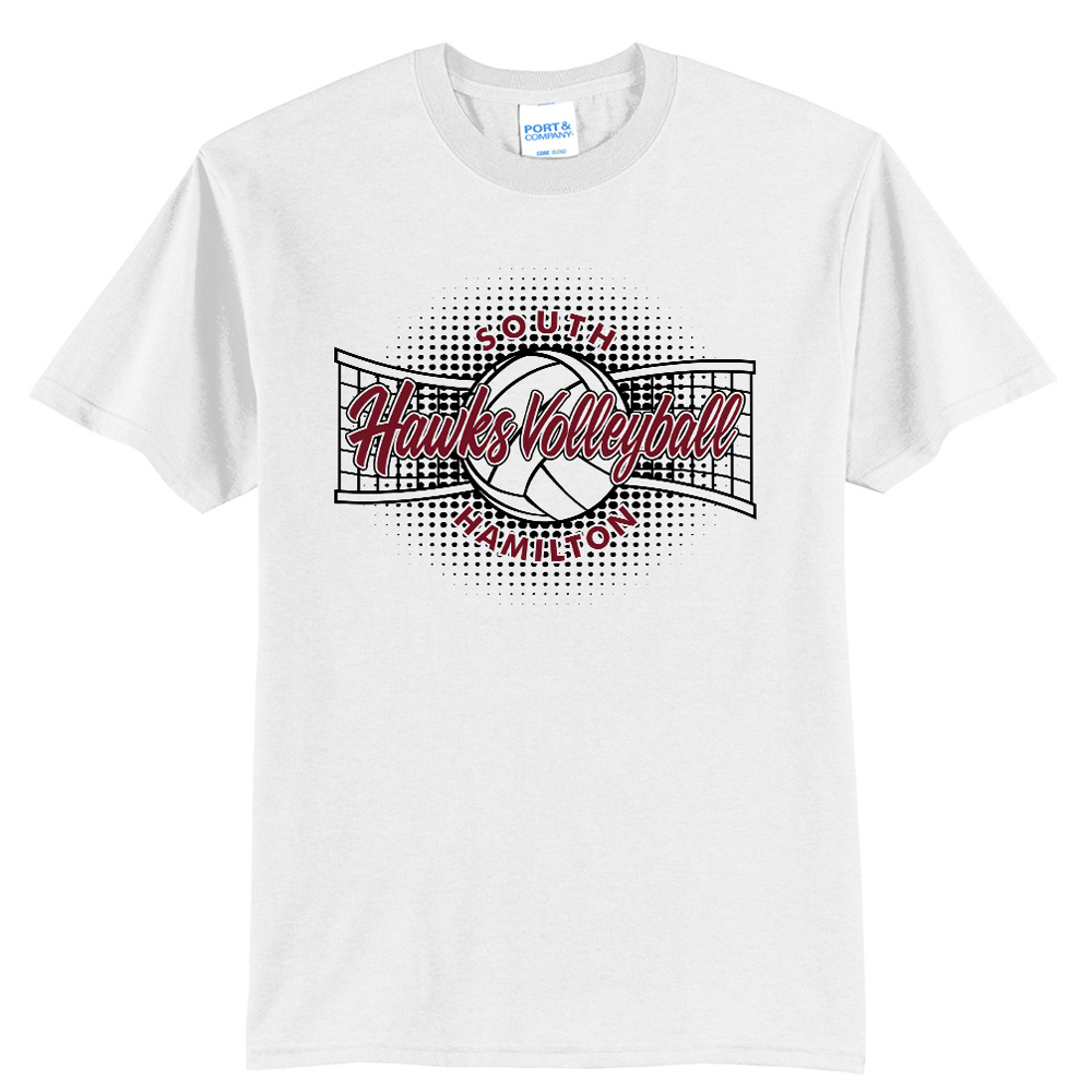 SH Volleyball PG Unisex Short Sleeve Tee-White