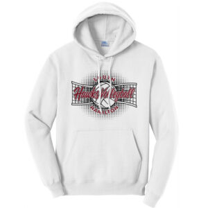 SH Volleyball PG Unisex Fleece Hooded Sweatshirt-White