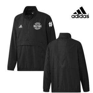 SH Volleyball PG MEN Adidas Stadium 1/4 zip woven pullover – Black (XL, 3X, 4X 5X)