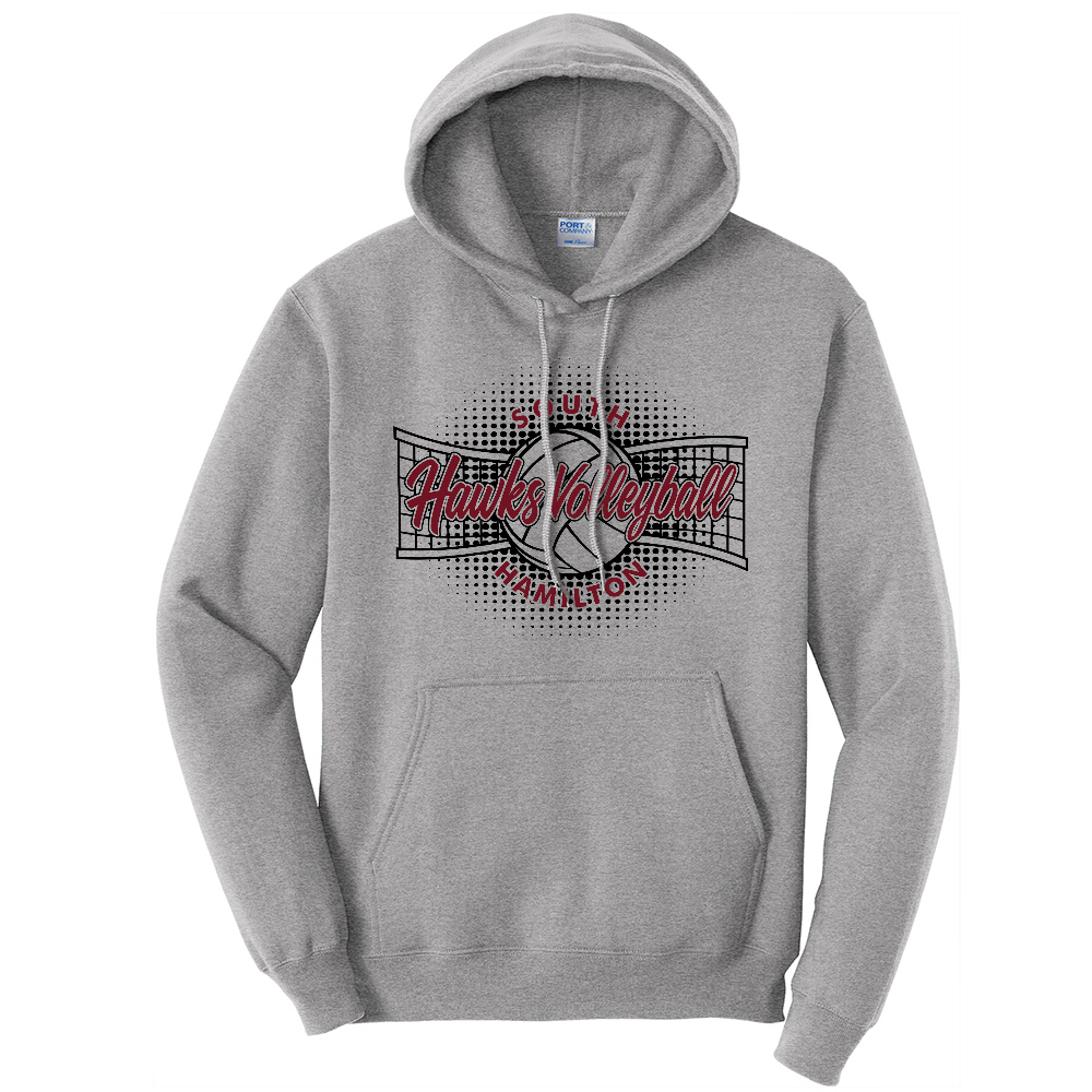 SH Volleyball PG Unisex Fleece Hooded Sweatshirt-Athletic Heather