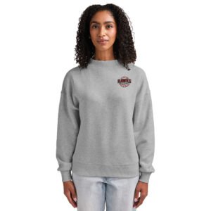 SH Volleyball Charles River Women’s Willow Mock-Neck Sweatshirt-Heather Grey