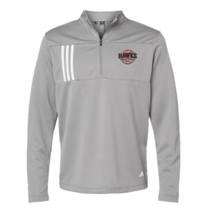 SH Volleyball Adidas 3-Stripes Double Knit 1/4 zip pullover Men-Grey Three/White