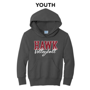SH Volleyball Youth Hooded Sweatshirt – Charcoal