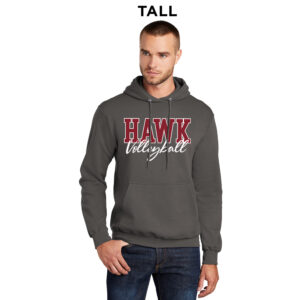 SH Volleyball TALL Classic Pullover Hooded Sweatshirt – Charcoal