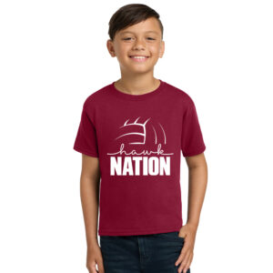 SH Volleyball Youth Short Sleeve T Shirt – Cardinal
