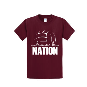 SH Volleyball Tall Cotton short Sleeve T Shirt -Cardinal