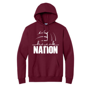 SH Volleyball Unisex Classic Core weight Cozy Pullover Hooded Sweatshirt – Cardinal