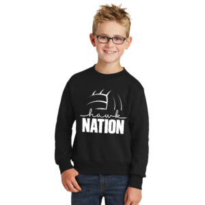 SH Volleyball  Youth Crewneck Sweatshirt -Black