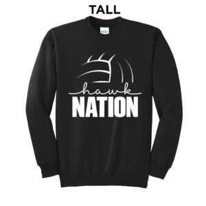 SH Volleyball  TALL Ultimate Crewneck Sweatshirts -Black