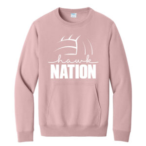 SH Volleyball Unisex Core Fleece Crewneck Pocket Sweatshirt – Pale Blush