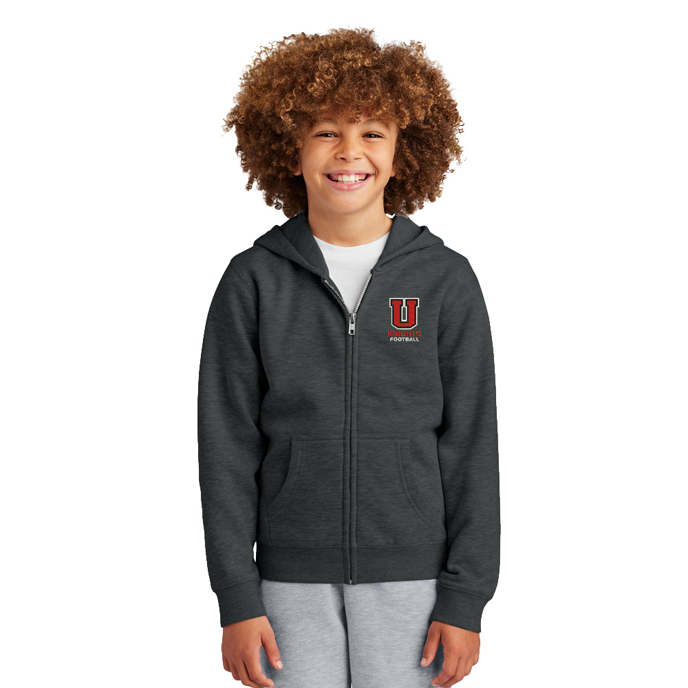 Union FB District Youth V.I.T. Fleece Full-Zip Hoodie-Black