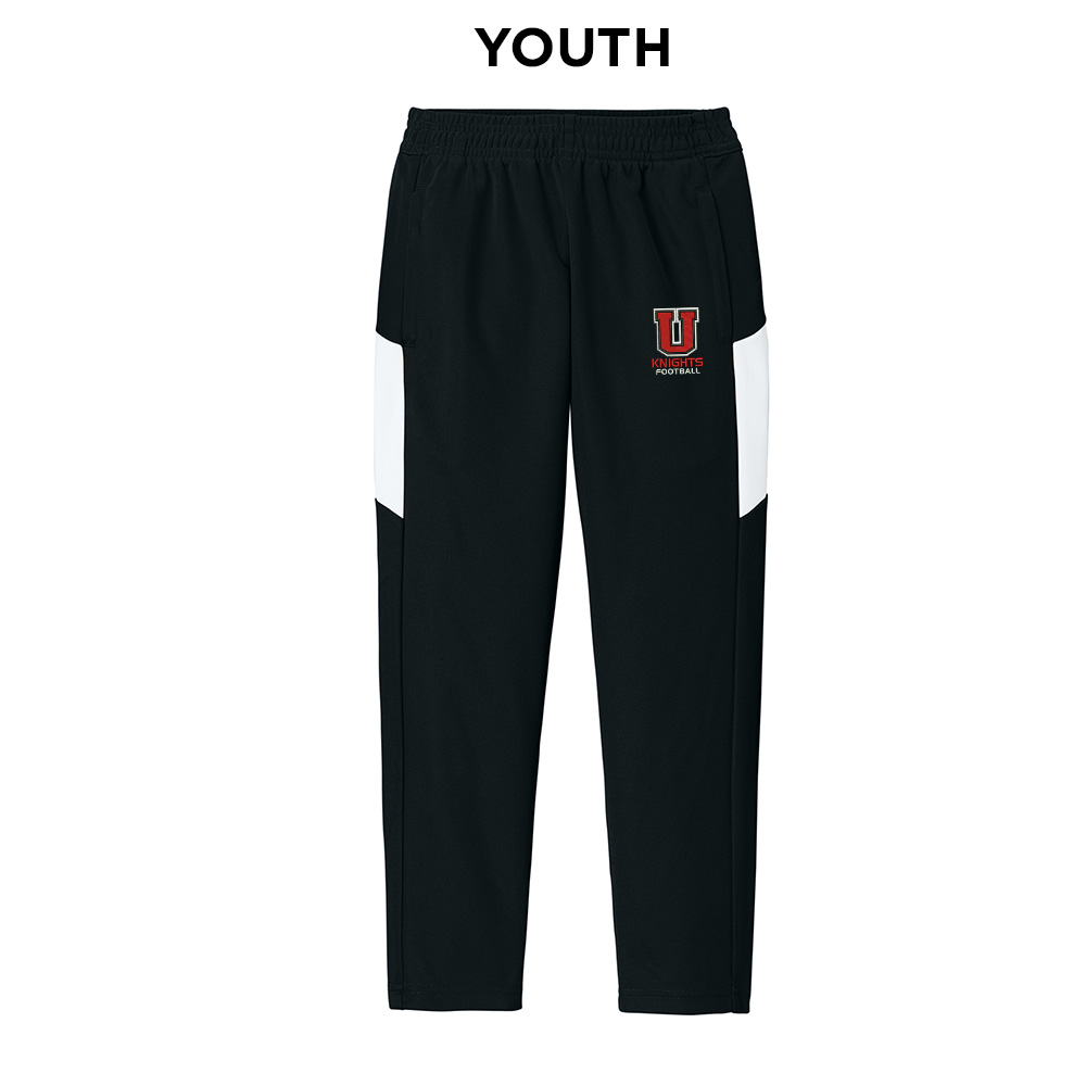 Union FB Sport-Tek Youth Travel Pant-Black/White