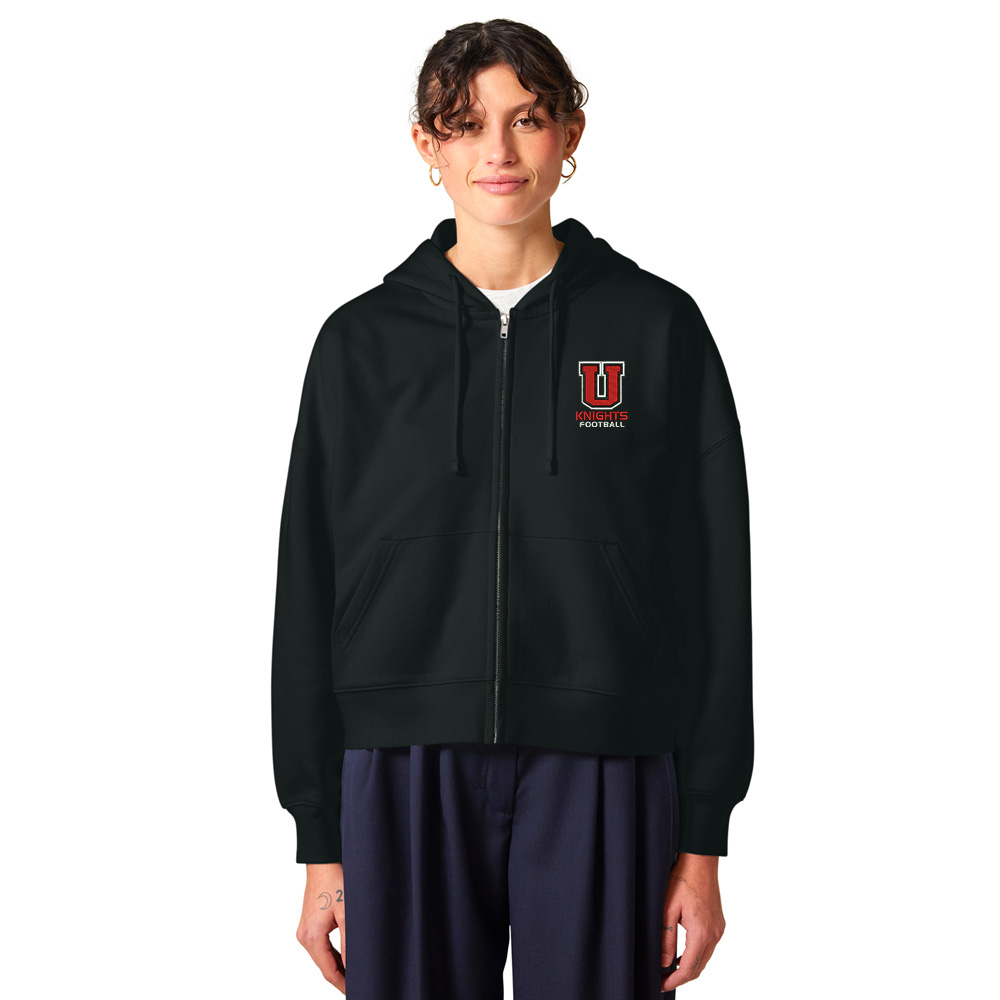 Union FB Stanley/Stella Women’s Stella Ida Full-Zip Hooded Sweatshirt Crop-Black