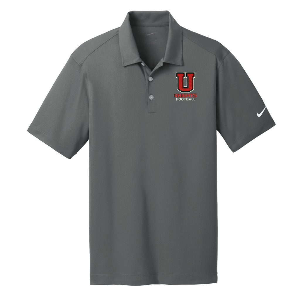 Union FB Nike Golf Dri-Fit Vertical Mesh Polo Men-Anthracite