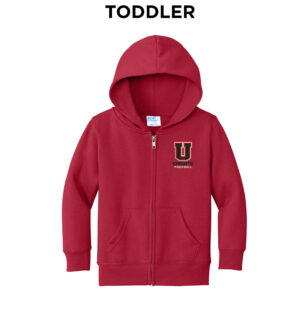 Union FB Toddler Full-Zip Hooded Sweatshirt-Red