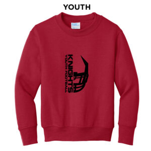 Union FB Youth Fleece Crewneck Sweatshirt-Red