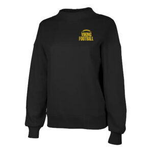 Vinton Football Charles River Women’s Willow Mock-Neck Sweatshirt-Black