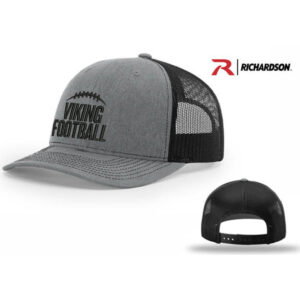 Vinton Football Richardson Pro Mesh Adjustable Trucker Cap Split-Heather Grey/Black