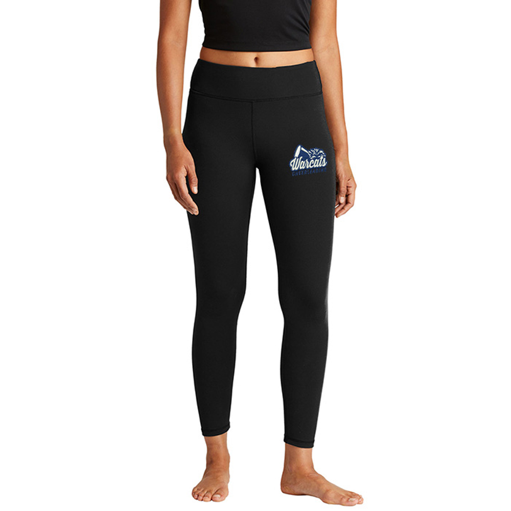 Warcats Football Cheer Sport-Tek Ladies 7/8 Legging (embroidery)-Black