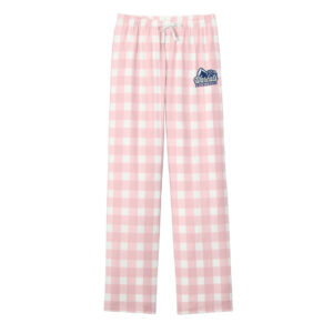 Warcats Football Cheer District Women Flannel Plaid Pant-Light Pink