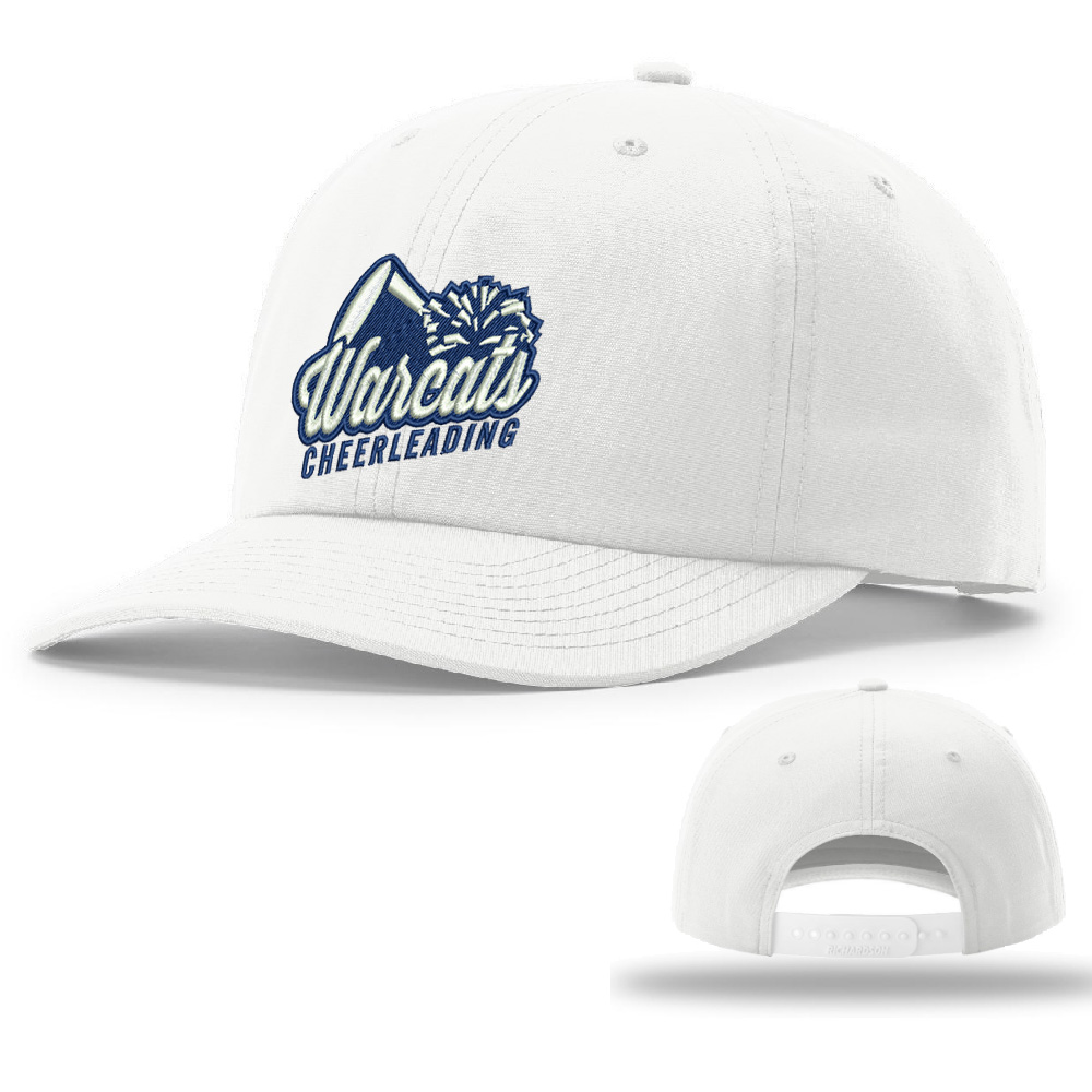 Warcats Football Cheer Richardson Relaxed 6 Panel Snapback premium canvas cap-white