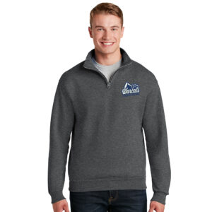 Warcats Football Cheer JERZEES – Nublend Unisex Cadet Collar Sweatshirt-Black Heather