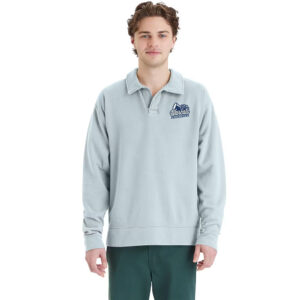 Warcats Football Cheer ComfortWash Garment-Dyed Polo Collar Sweatshirt-Soothing Blue