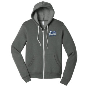 Warcats Football Cheer BELLA CANVAS Unisex Sponge Fleece Full-Zip Hoodie-Deep Heather