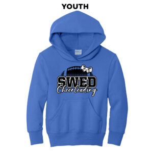 Warcats Football Cheer Youth Hooded Sweatshirt – royal