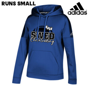 Warcats Football Cheer Adidas Womens Team Issue Hooded Sweatshirt- Royal Melange RUNS SMALL
