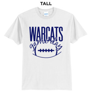 Warcats Football Cheer Tall Short Sleeve T Shirts – White