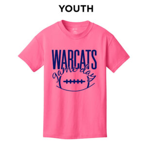 Warcats Football Cheer Youth Short Sleeve Tee – NeonPink