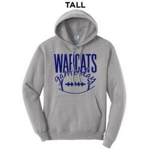 Warcats Football Cheer TALL Classic Pullover Hooded Sweatshirt – AthleticHeatherGrey