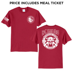 01. Warrior Ride 2026 Distressed Print Short Sleeve Tee-Red