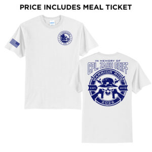 03. Warrior Ride 2026 Distressed Print Short Sleeve Tee-White