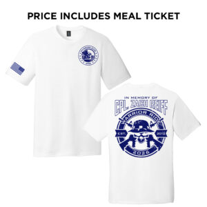 08. Warrior Ride 2026 Distressed Print Triblend Short Sleeve Tee-White