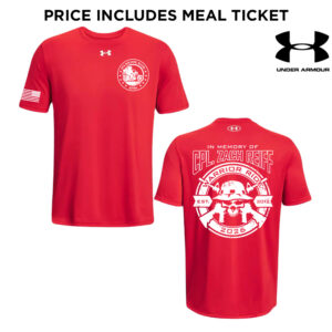 10. Warrior Ride 2026 Distressed Print Under Armour Tech Tee-Red