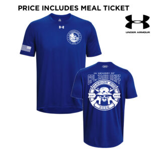 12. Warrior Ride 2026 Distressed Print Under Armour Tech Tee-Royal