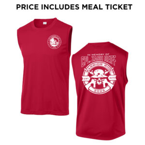 13. Warrior Ride 2026 Distressed Print Performance Sleeveless Tee-Red
