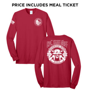 19. Warrior Ride 2026 Distressed Print Long Sleeve Tee-Red