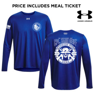 24. Warrior Ride 2026 Distressed Print Under Armour Long Sleeve Tech Tee-Royal